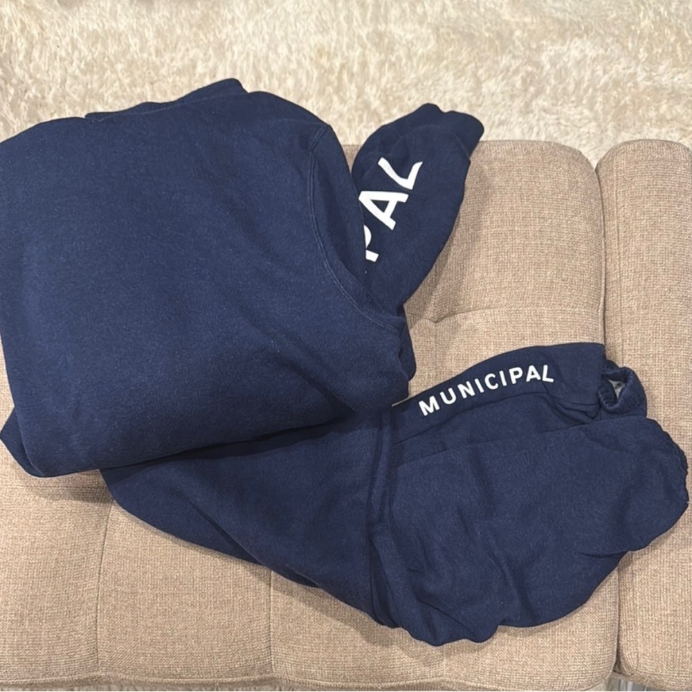 Municipal sweatpants, and a hoodie